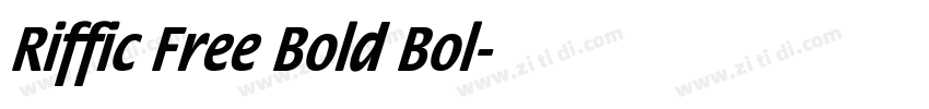 Riffic Free Bold Bol字体转换